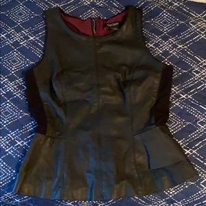 WhiteHouse/ BlackMarket Black Leather Top